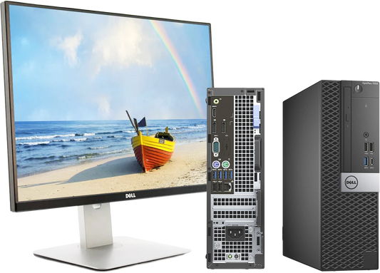 Dell OptiPlex 7050 Full Set Desktop, Intel Core i5-6th, 16gb RAM, 512gb SSD, Win 10, 24" Fully Adjustable Monitor